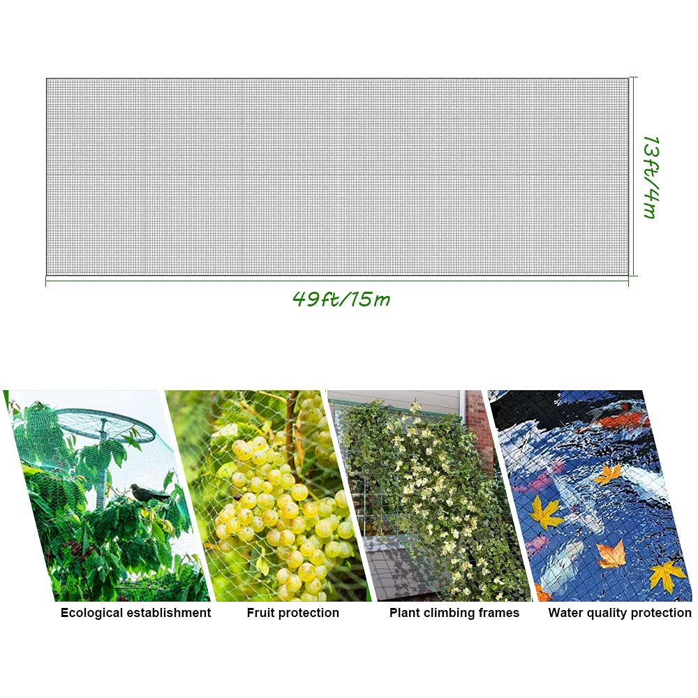Agrohit Vogelbeschermingsnet, vijvernet, fruitboomnet, beschermnet, vele maten, zeer sterk 15x15 Agrohit Vogelbeschermingsnet, vijvernet, fruitboomnet, beschermnet, vele maten, zeer sterk 15x15