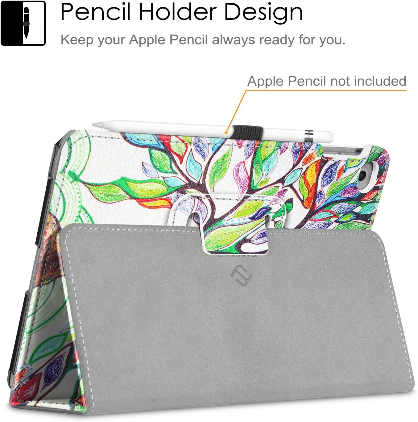 Fintie Case for iPad Mini 5 (2019) / iPad Mini 4 - [Corner Protection] PU Leather Folio Stand Cover with Pencil Holder, Auto Sleep/Wake for iPad Mini 5th Generation/iPad Mini 4, Love Tree