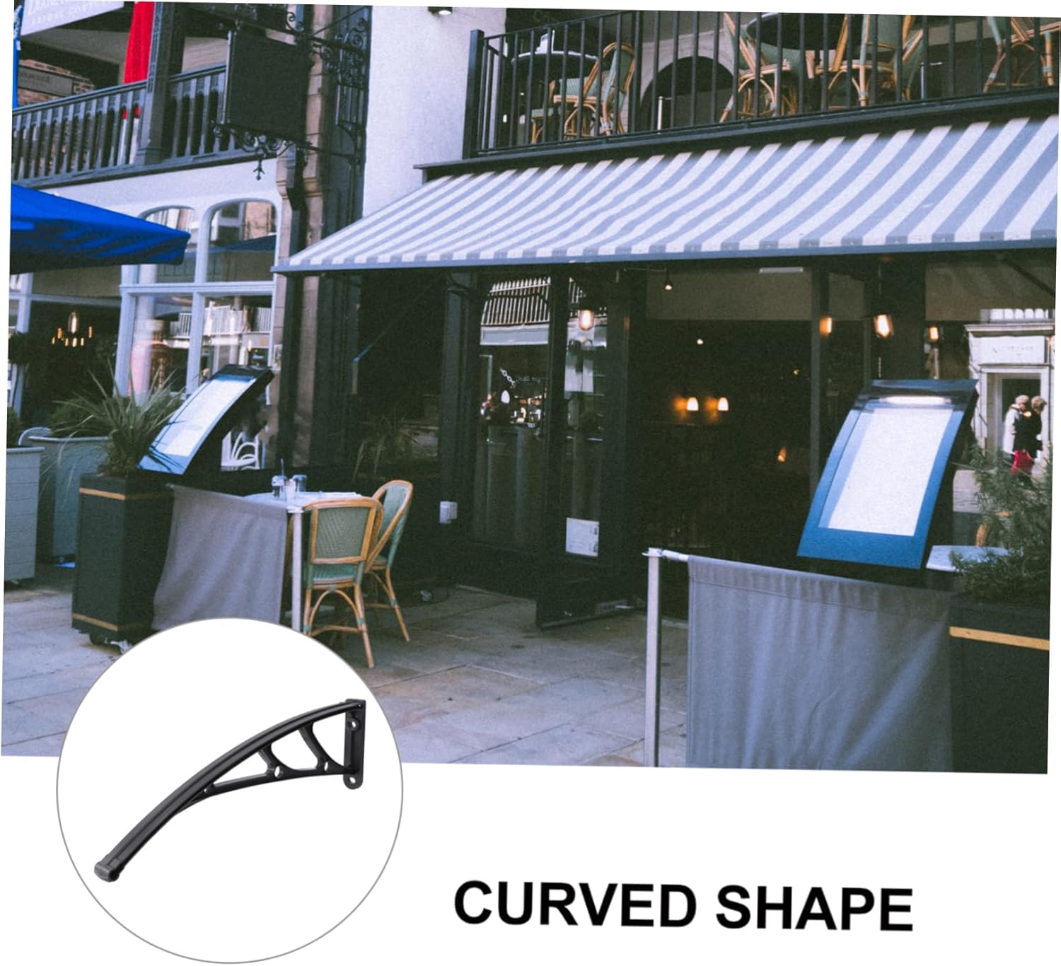 HEMOTON Replacement Awning Support Bracket Mm Bracket Slot Width Fits Door Window Outdoor Awnings Rain Cover Oval Holes Curved for Rain Cover