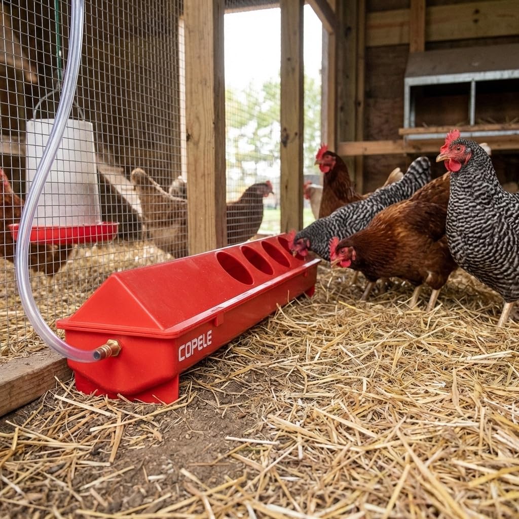Abbeveratoio automatico galline 50 cm, misure 51x12x12 cm