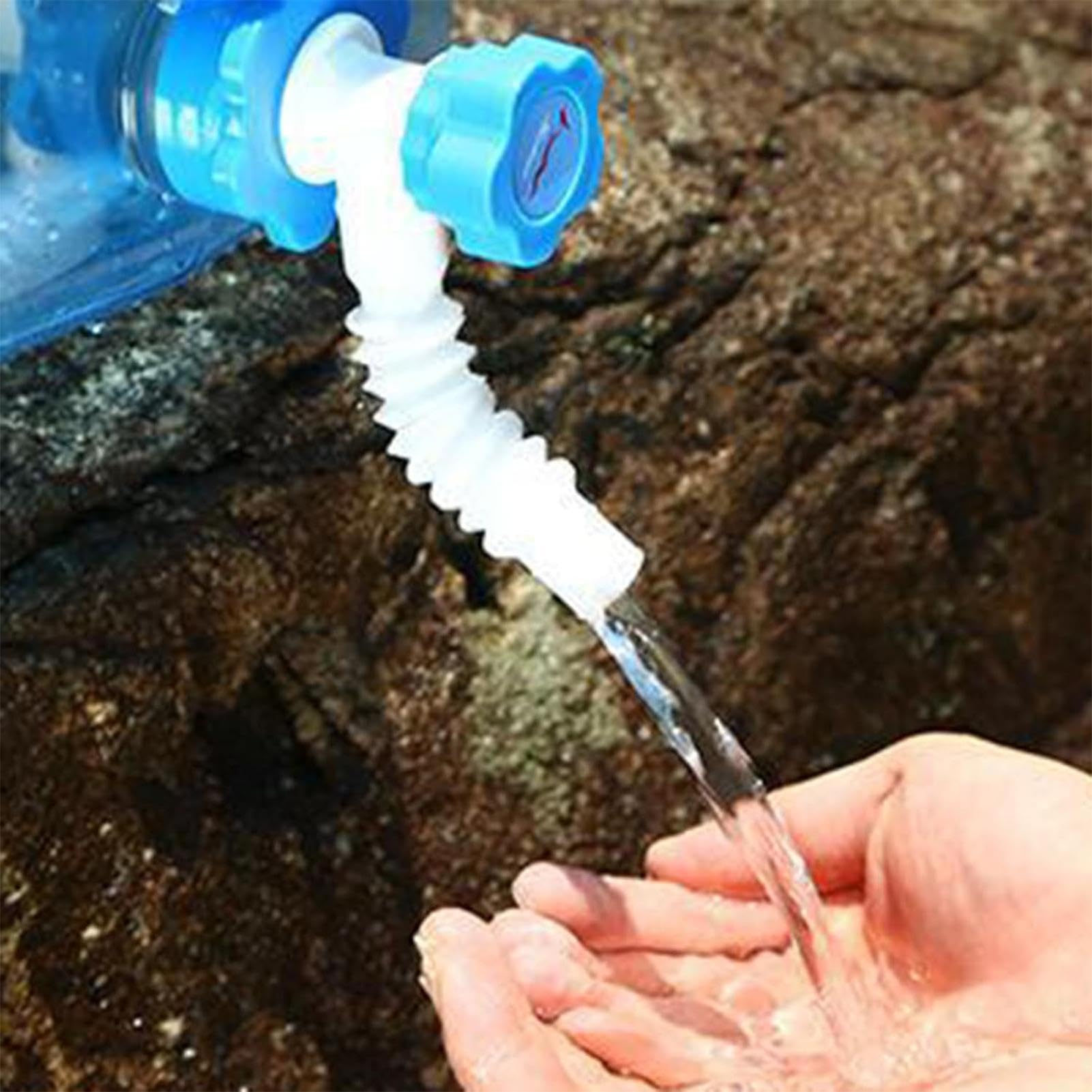Seau D'eau Extérieur Grande Capacité Avec Robinet - Pliable, Pour Camping Et Rando