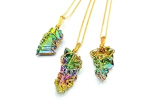 Bismuth Crystal Necklace: A Glimmering Gemstone for Healing and Harmony