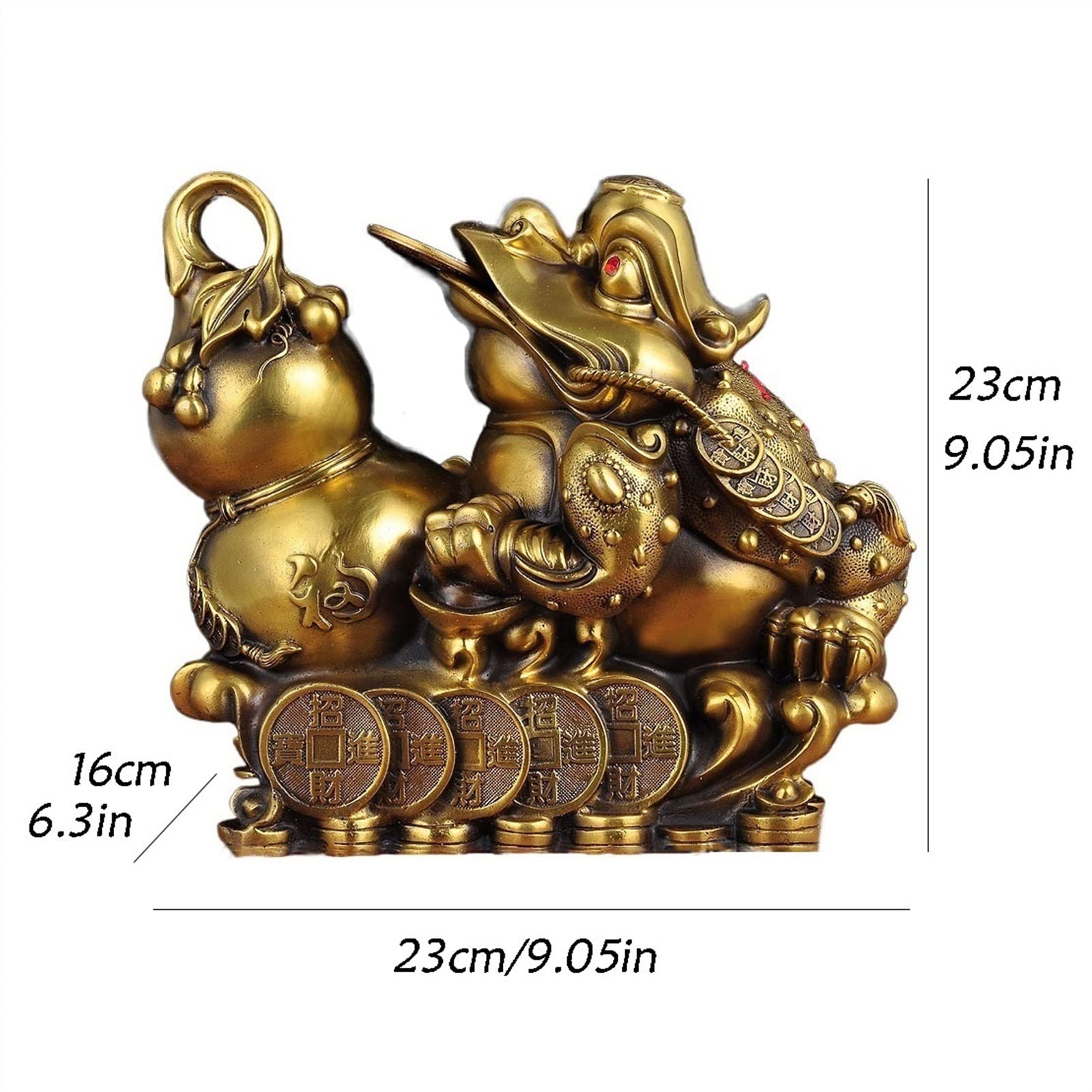 Statue di Buddha Fengshui Rospo Zucca Decorazione Casa Portico Decorazione Scultura Ricchezza Attrazione Decorazione Decorazione Feng Shui