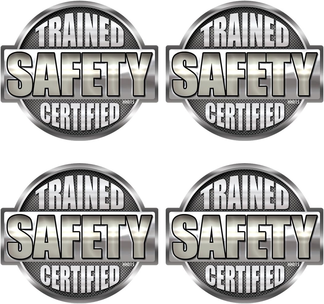 OSHA Trained Certified Hard Hat Stickers 4 Pack #HH016