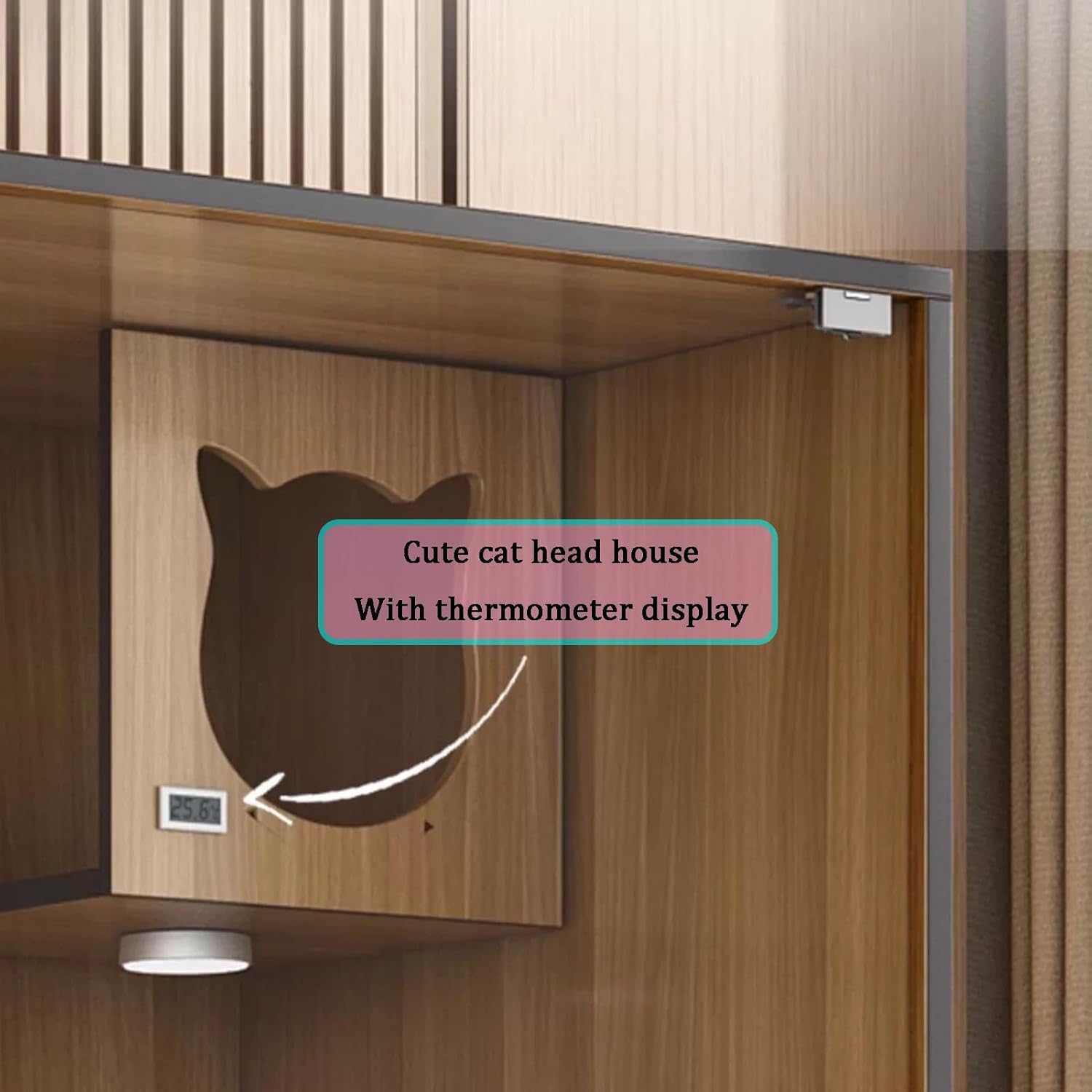 Cat Cage, Indoor furniture solid wood Cat Playpen, Built-in cat ladder and side door - gray, Large Cat Cage with rollers, for small animals to run(23.6x47.2/60x120cm)