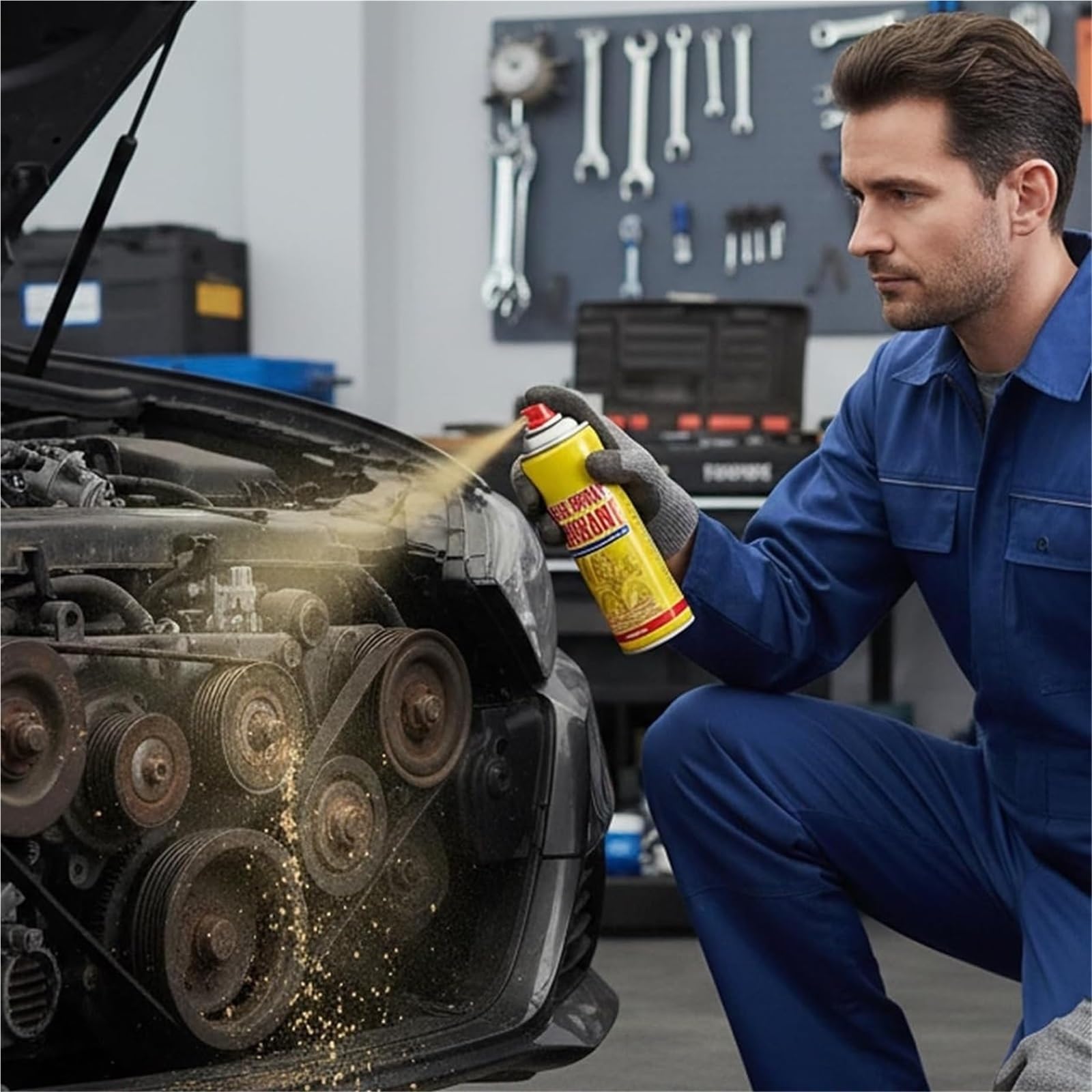 Spray Lubrificante Antiruggine Ad Azione Rapida 2 Pezzi in 1 lubrificante antiruggine Spray for rimozione ruggine ad Azione Rapida for Metallo, Formula Multiuso da 6, Once
