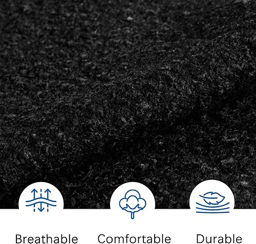 Miniatura 7 de Boucle - Juego de 4 sillas de comedor modernas de mediados de siglo con respaldo curvado y marco de metal, sillas de comedor tapizadas redondas para