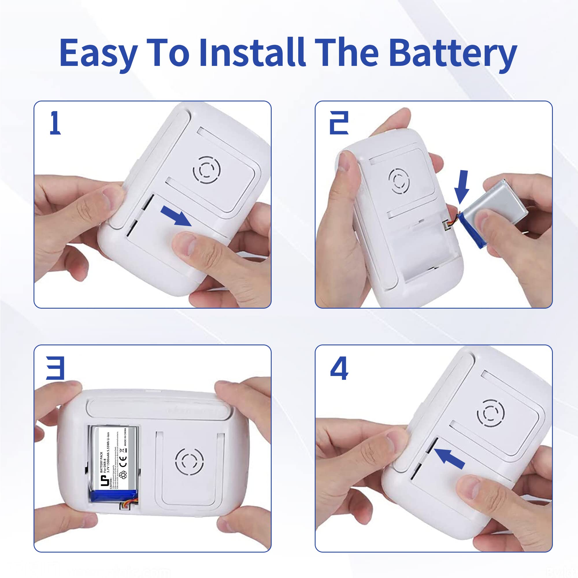 Vhbw Batteria Per Babyphone Infant Optics SP554478 - Li-Poly 2400mAh 3,7V Ricambio