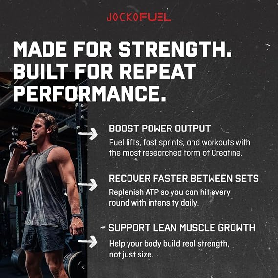 Jocko Fuel Creatine Monohydrate Powder Stick Packs, Unflavored | 30 Serving