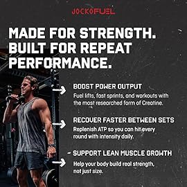 Jocko Fuel Creatine Stick Packs - Creatine Monohydrate Powder Travel Packs for Men & Women, Supplement for Athletic Performance & Muscle Health, 30 Servings 150g (Unflavored)