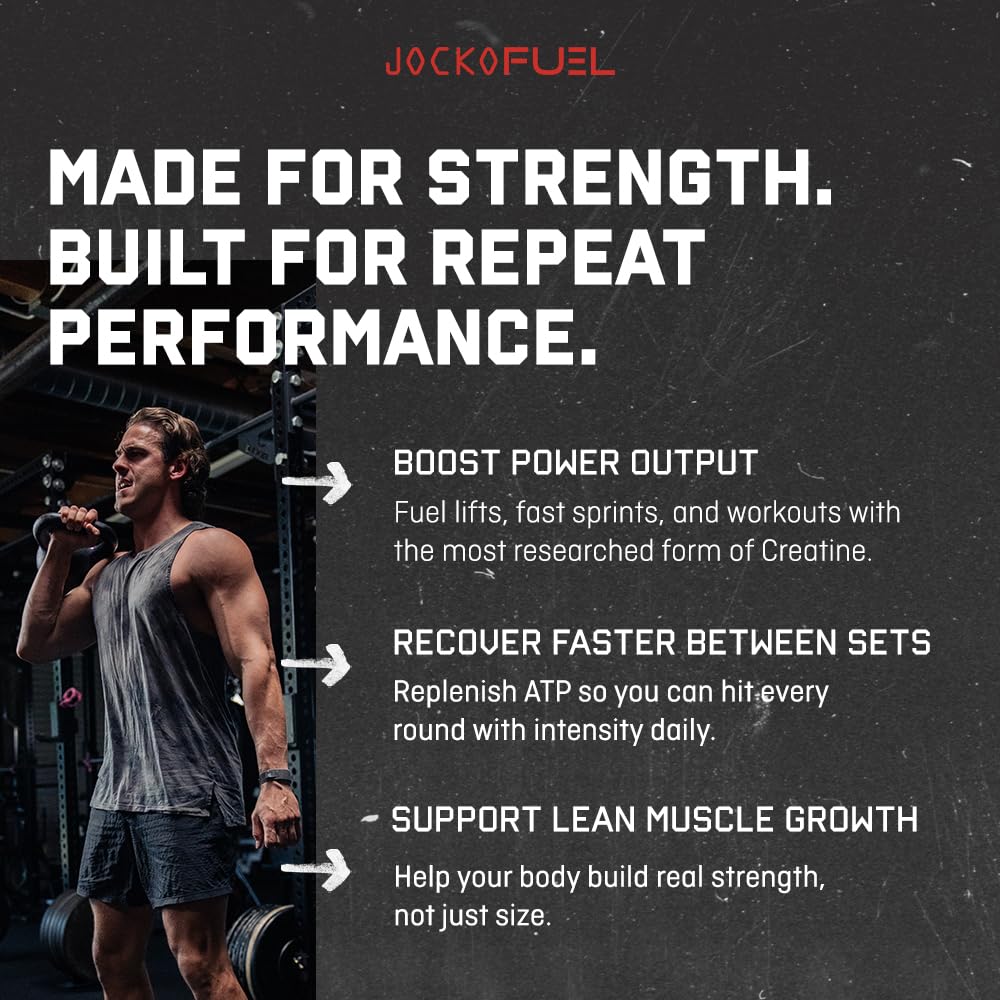 Jocko Fuel Creatine Monohydrate Powder Stick Packs, Unflavored | 30 Serving — Amazon image 5