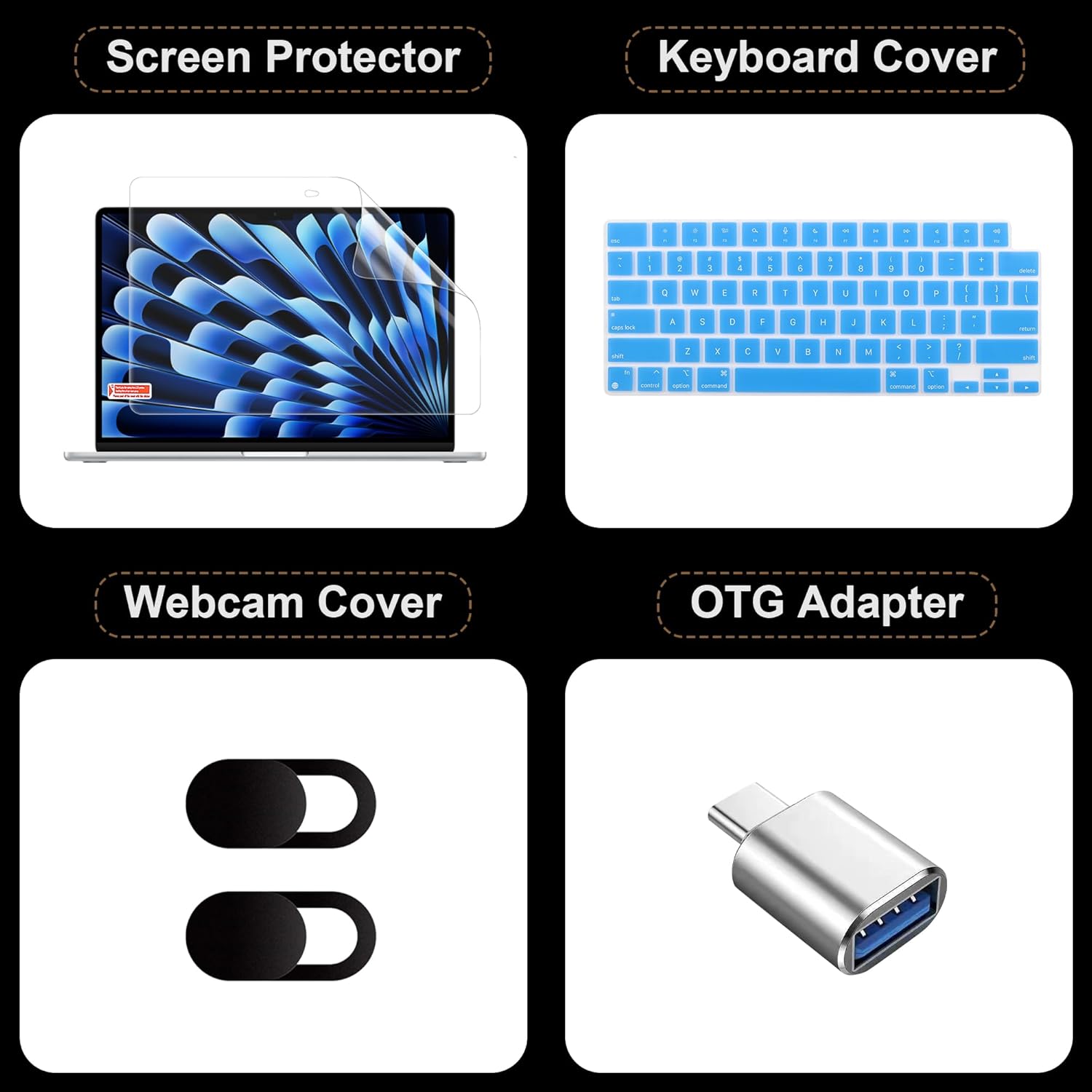 Case for M3 MacBook Pro 16 inch 2023 2021 Release A2991/A2485 A2780 M2 M1 Pro/Max, Hard Shell Case with Keyboard Cover & Screen Film & OTG Adapter & 2 Webcam Covers, Natural Flowers