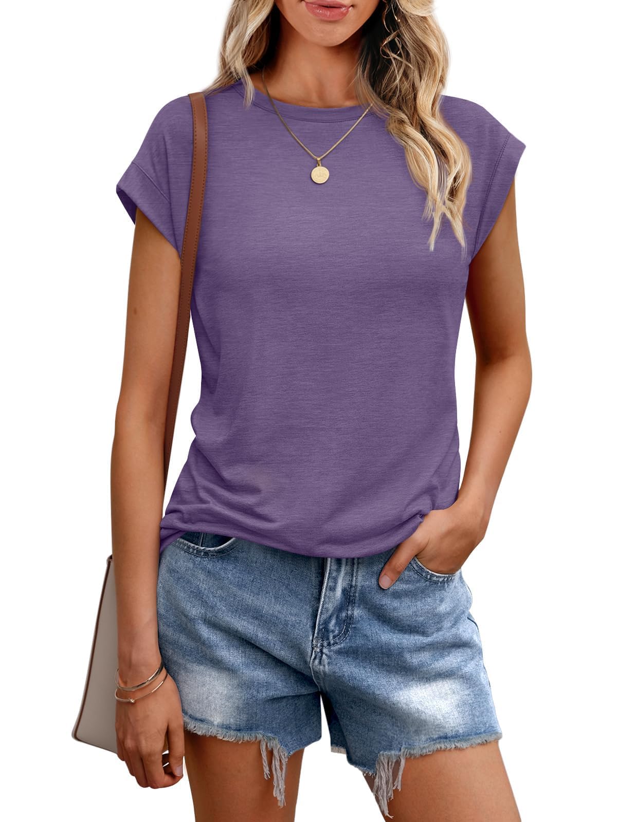Cuptacc Tshirt Damen Tops Sommer Rundhals Oberteile Damen Elegant Basic Bluse Kurzarm Tank Top Business Outfit