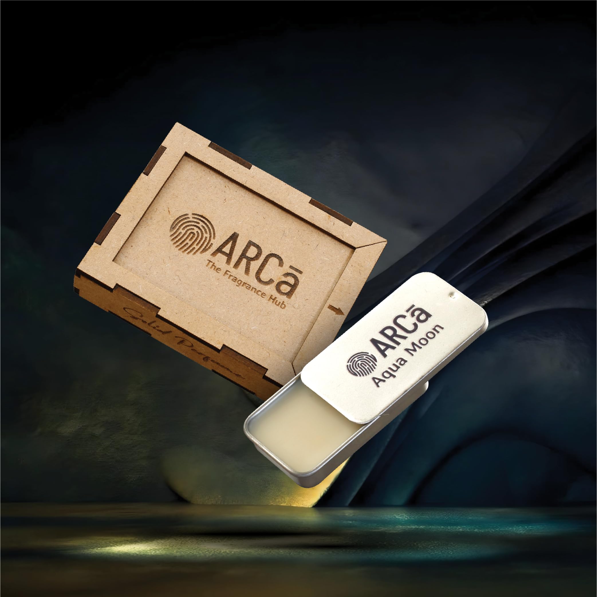 ARCa AQUA MOON Solid Perfume | Alcohol Free | Travel & Pocket Friendly Perfume | Gift Pack For Him & her|