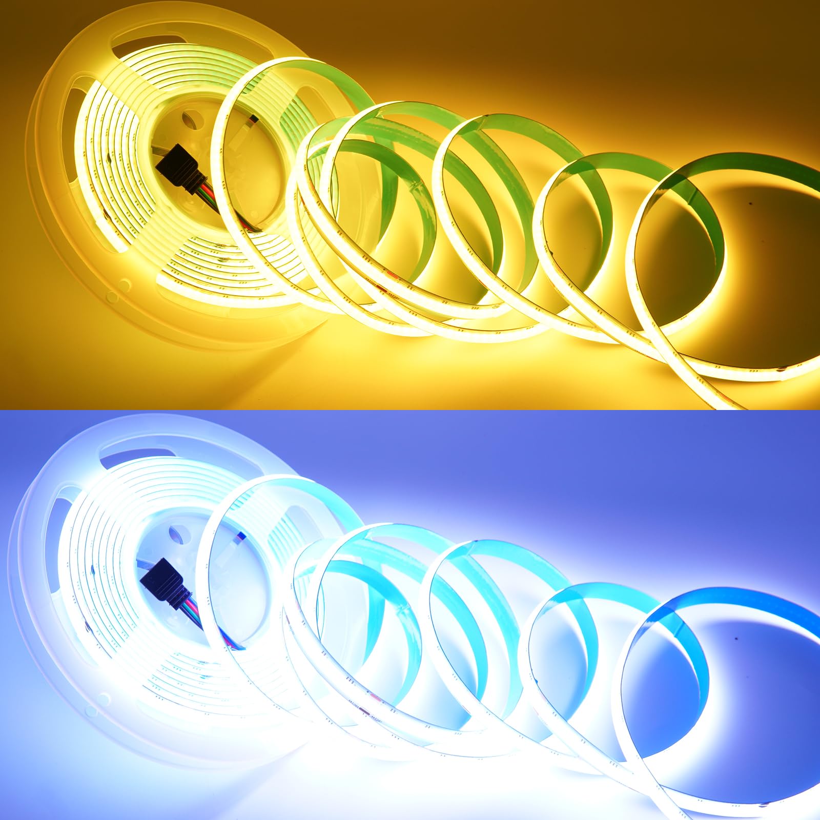 Boarda COB LED Strip RGB,24V RGB cob led Strip CRI90+ FCOB Flexible LED Tape,5m 840 LEDs/m Strip Light for Cabinet,Kitchen DIY Lighting Project (840 LEDs/M) - Image 3