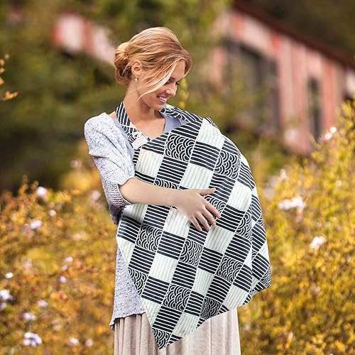 Miniatura 6 de UHINOOS Funda de lactancia algodón suave infinito para bebés sin algodón transparente para madre delantal de lactancia para lactancia materna azul