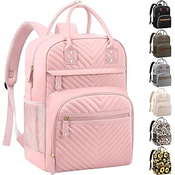 Tenot Diaper Bag Backpack for Women with Insulated Pockets Baby Pink