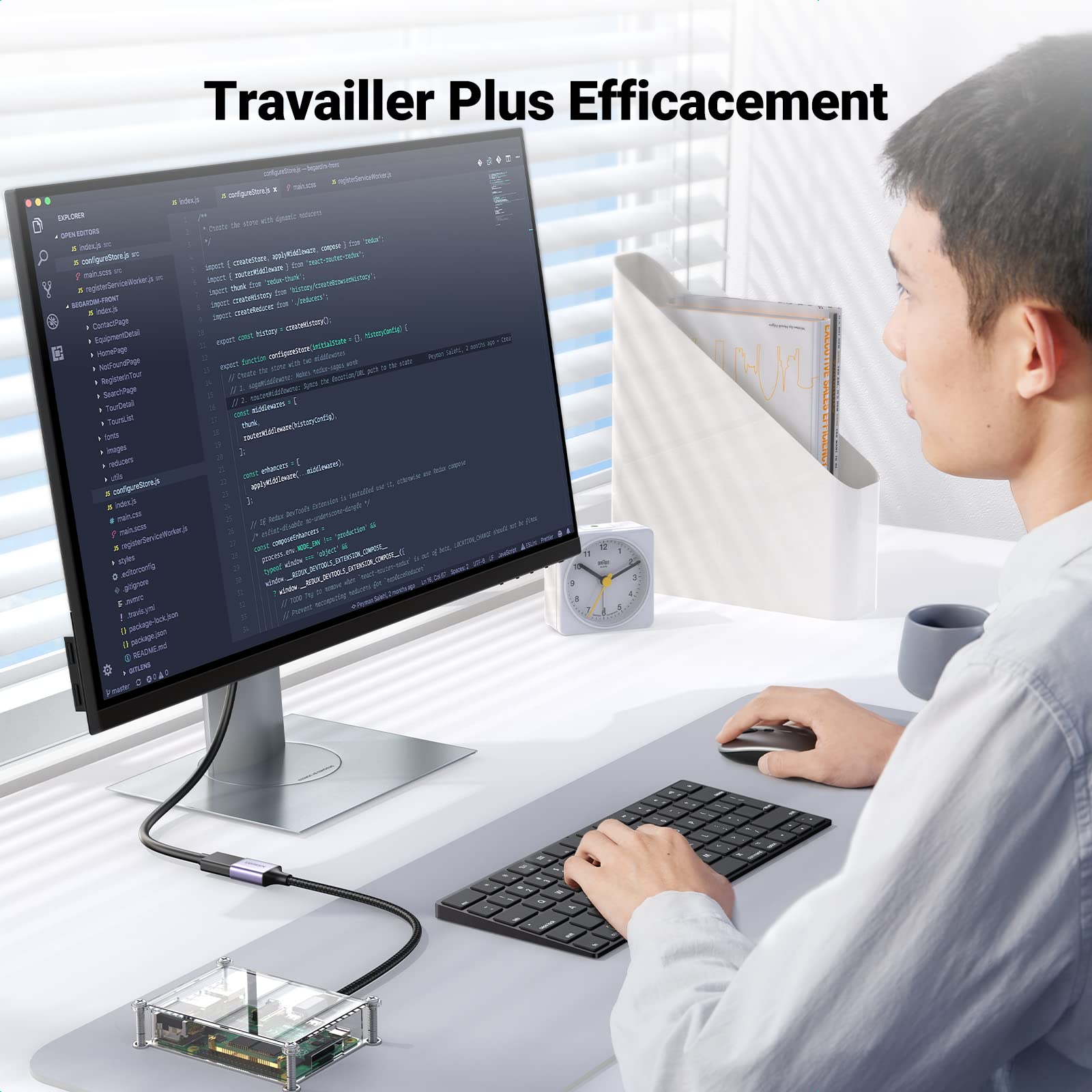UGREEN Micro HDMI vers HDMI 4K 60Hz Adaptateur Mâle vers Femelle Nylon Tressé Supporte 3D Ethernet Arc Bidirectionnel Compatible avec Laptop Raspberry Pi 4 Hero 7 ASUS Zenbook Yoga Caméra 25CM (Gris)
