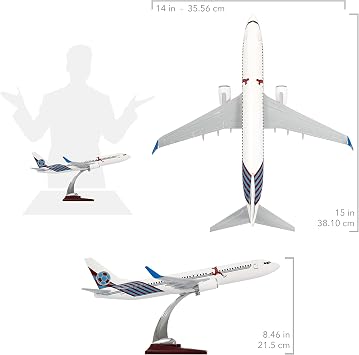 ZekUpp - Maket Uçak Boeing 737-800 1/100 - BORDO MAVİ TARAFTAR, Özel Tasarım Model Uçak (ZU-UCK0077)