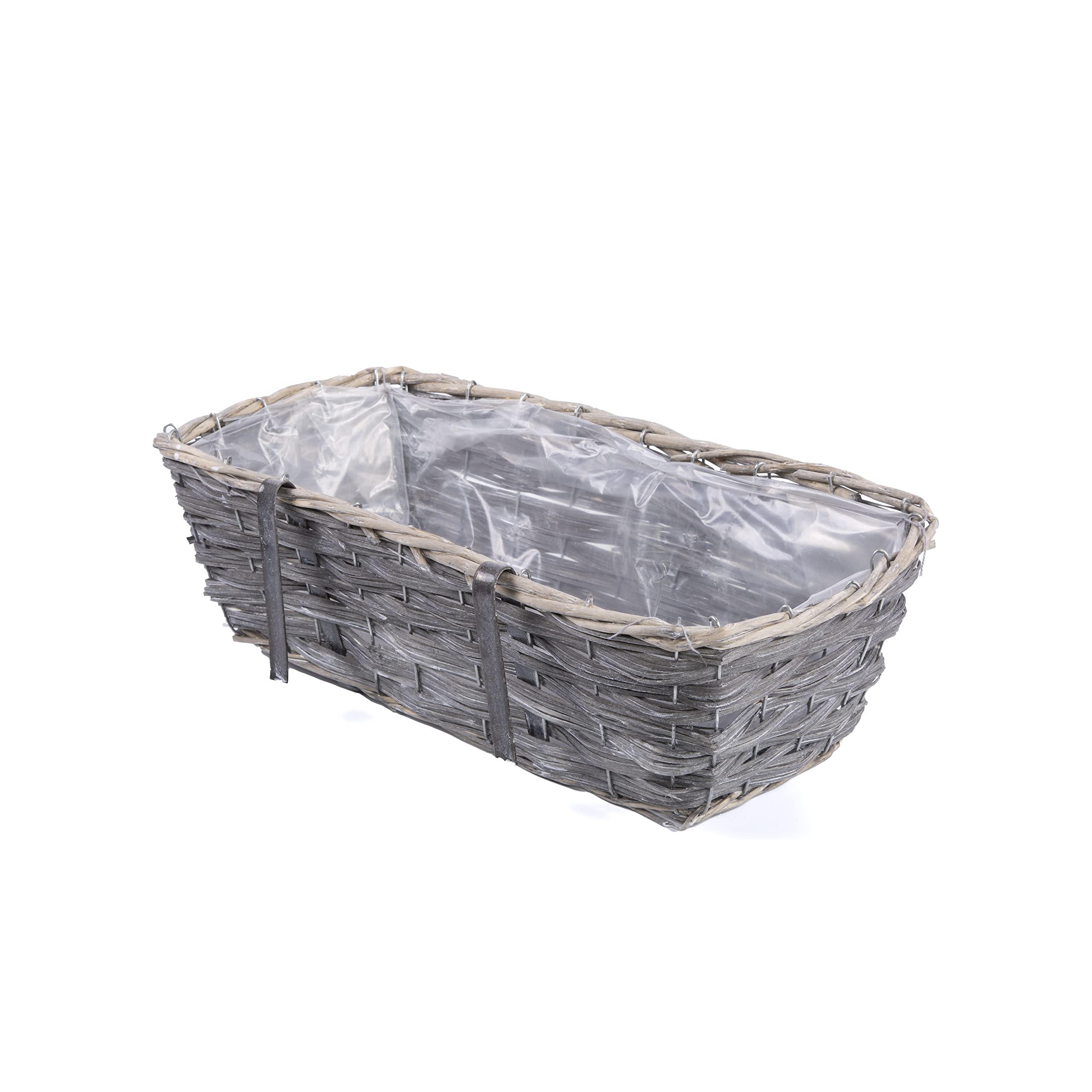 Wickerfield Fence Hanging Planters at Garden Plant Baskets Outdoor Flower Pot (2)