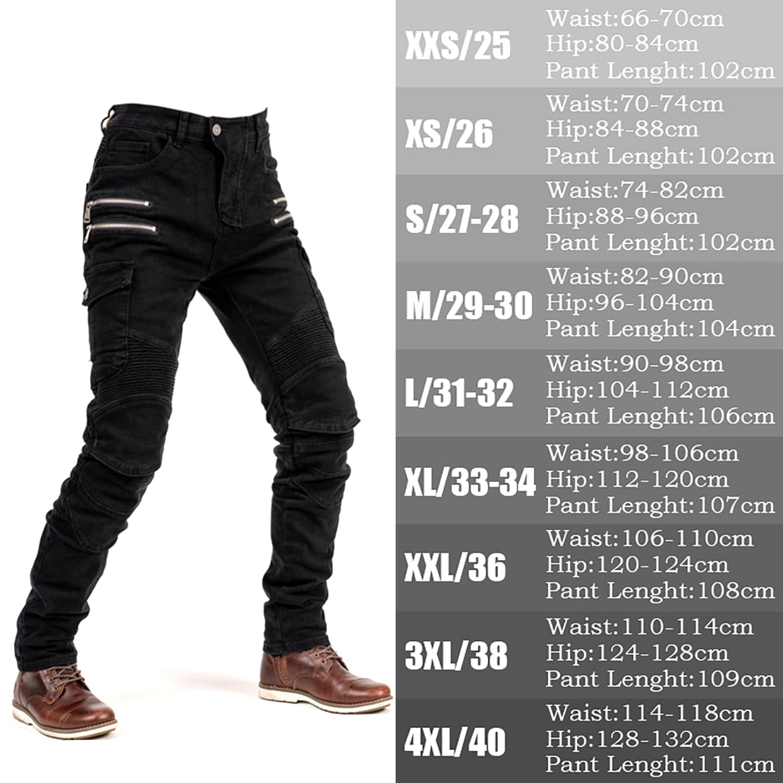 Pantalon Moto Hombre con Protecciones, Pantalon Vaquero Moto, Segunda Generación de Equipos de Protección Mejorados, Marcado CE (EN1621-1:2037)
