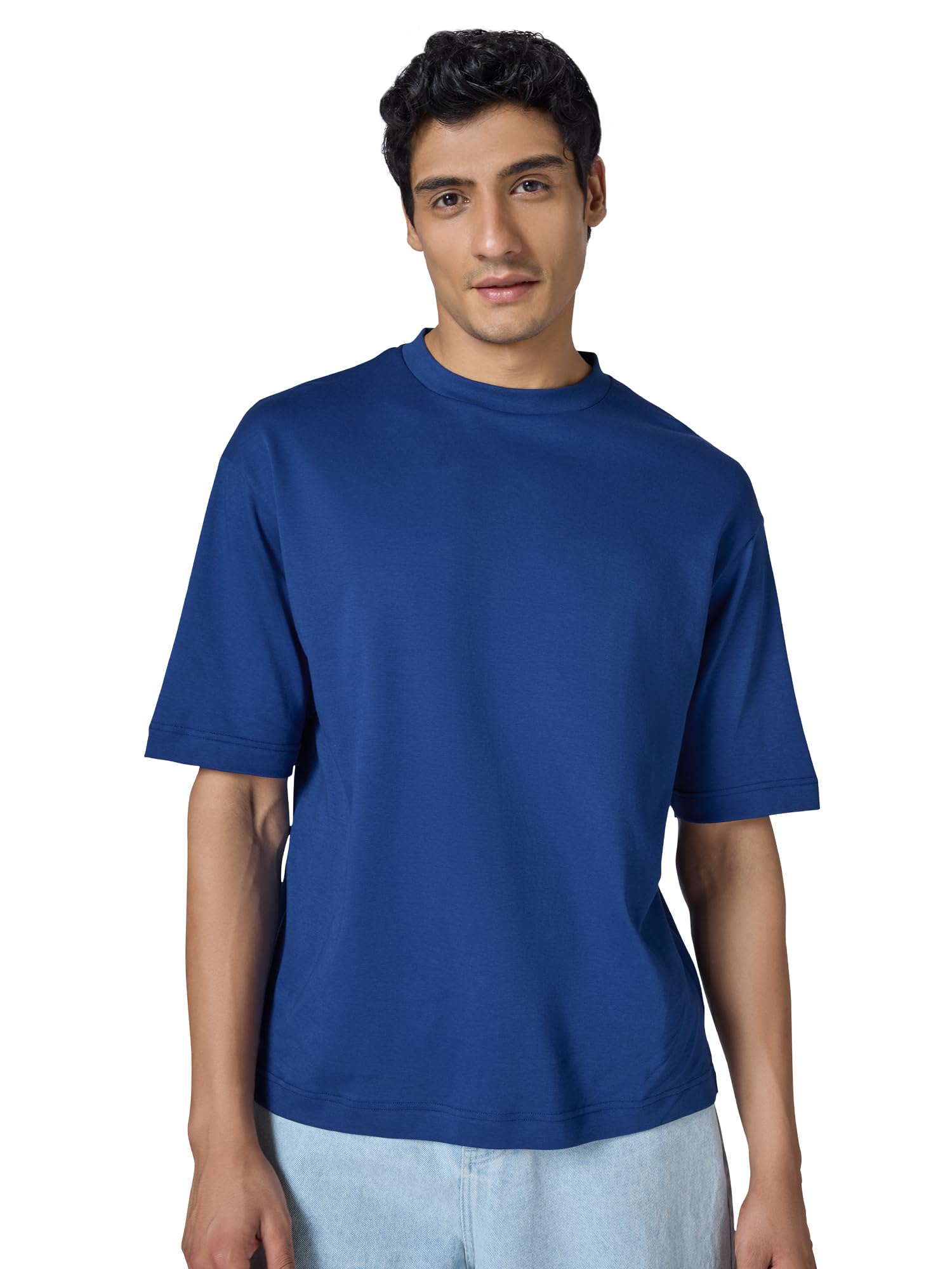 xyxx Drift Oversized Tshirt for Men | 100% Combed Cotton | Solid Roundneck Drop Shoulders Half-Sleeve T Shirt-picture-24