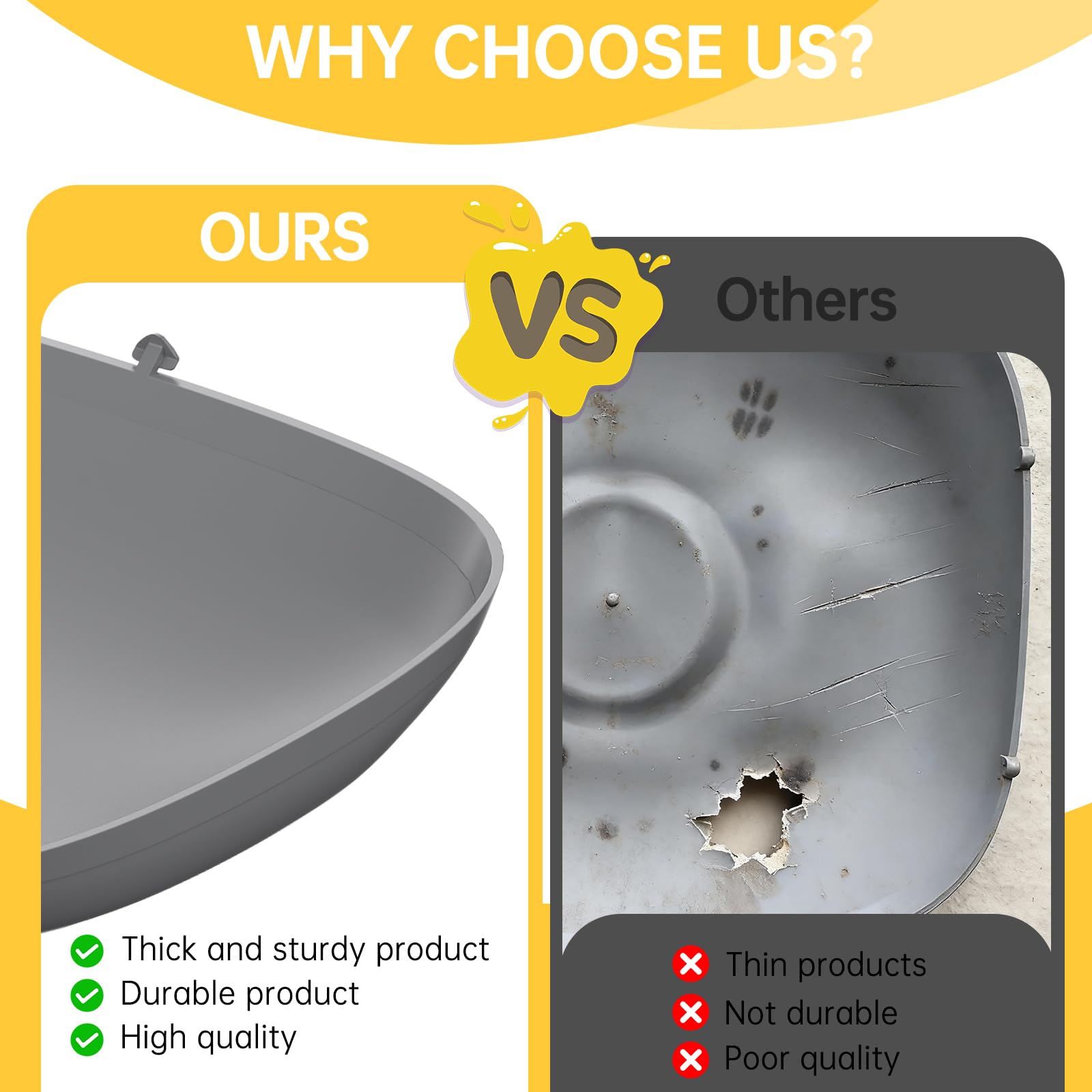 Silicone Cat Litter Mat Accessory Part, Waterproof Cat Litter Pad Replacement Part for Easy Cleaning of Automatic Self Cleaning Litter Boxes - image 6