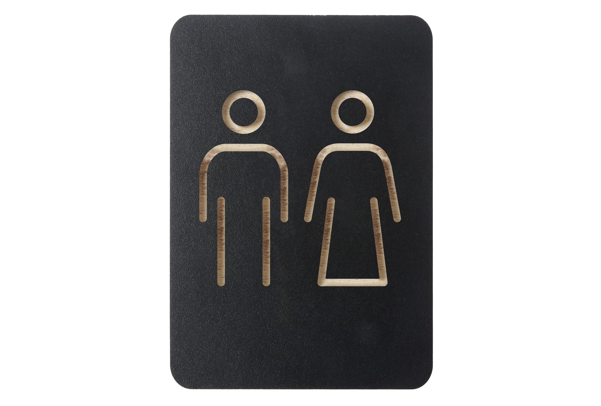 Europel Plaque de toilettes pictogramme homme femme - Symbole autocollant en bois pour WC et porte de salle de bain - Convient pour la maison, le bureau, l'école, magasin, restaurant