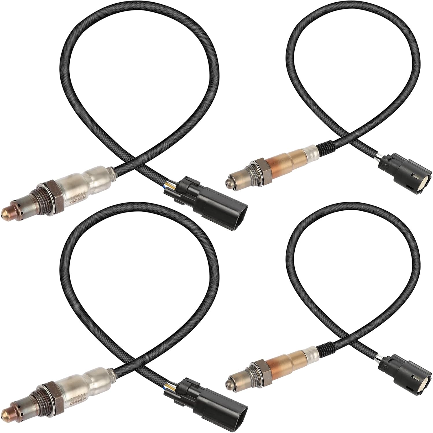 Upstream Downstream O2 Oxygen Sensor 4PC for 2011 for Ford Edge Explorer for Lincoln MKX 3.5L 3.7L - 234-5038 9E5Z9F472D BL3Z9F472A - Fix Fault Light Reduce Fuel
