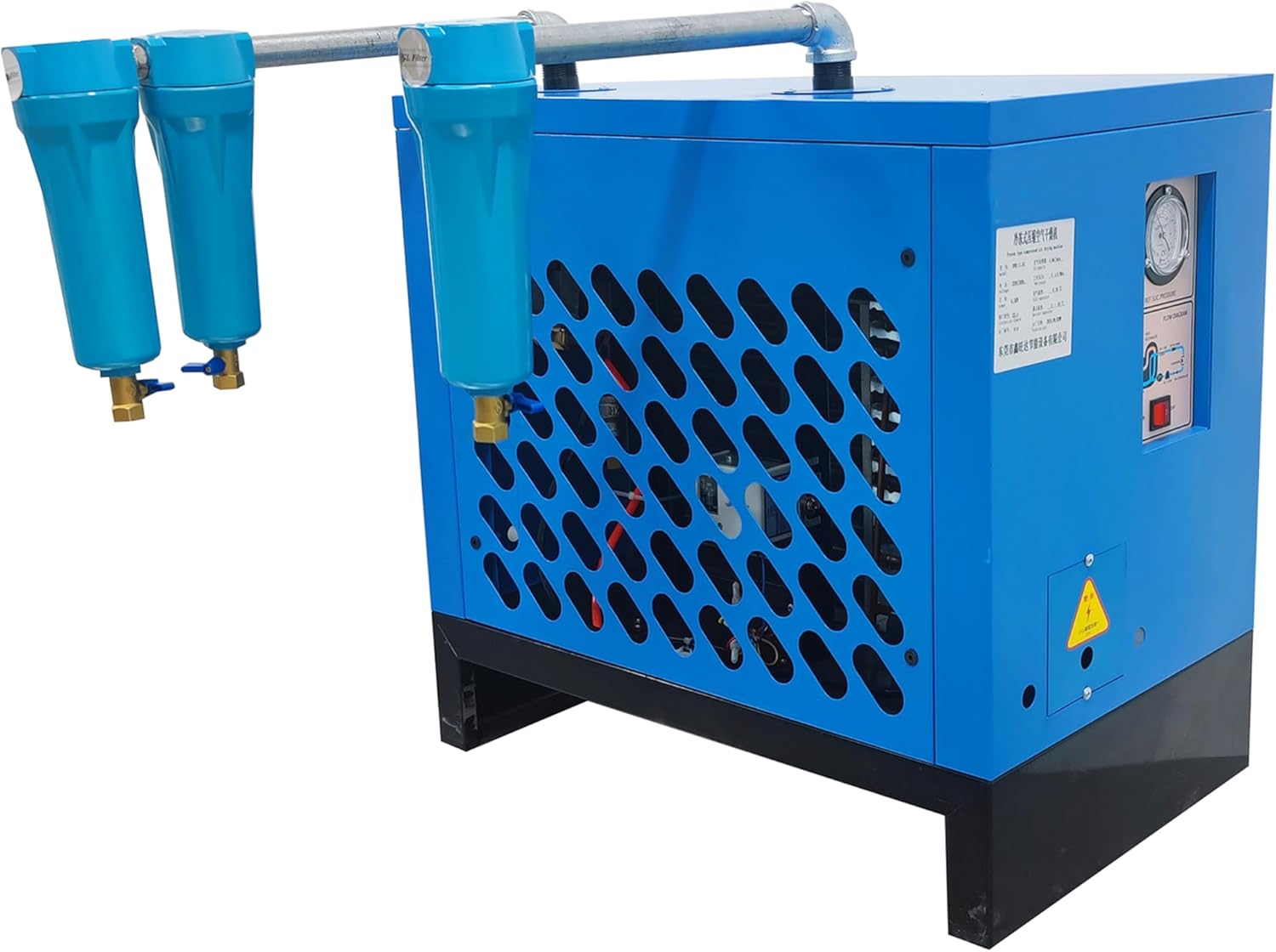 35CFM Refrigerated Air Dryer for Air Compressor (7.5HP) High-Efficiency Compressed Air Dryer System with Water Oil Separation Freeze-Type Cooling Auto Drain 220V 600W