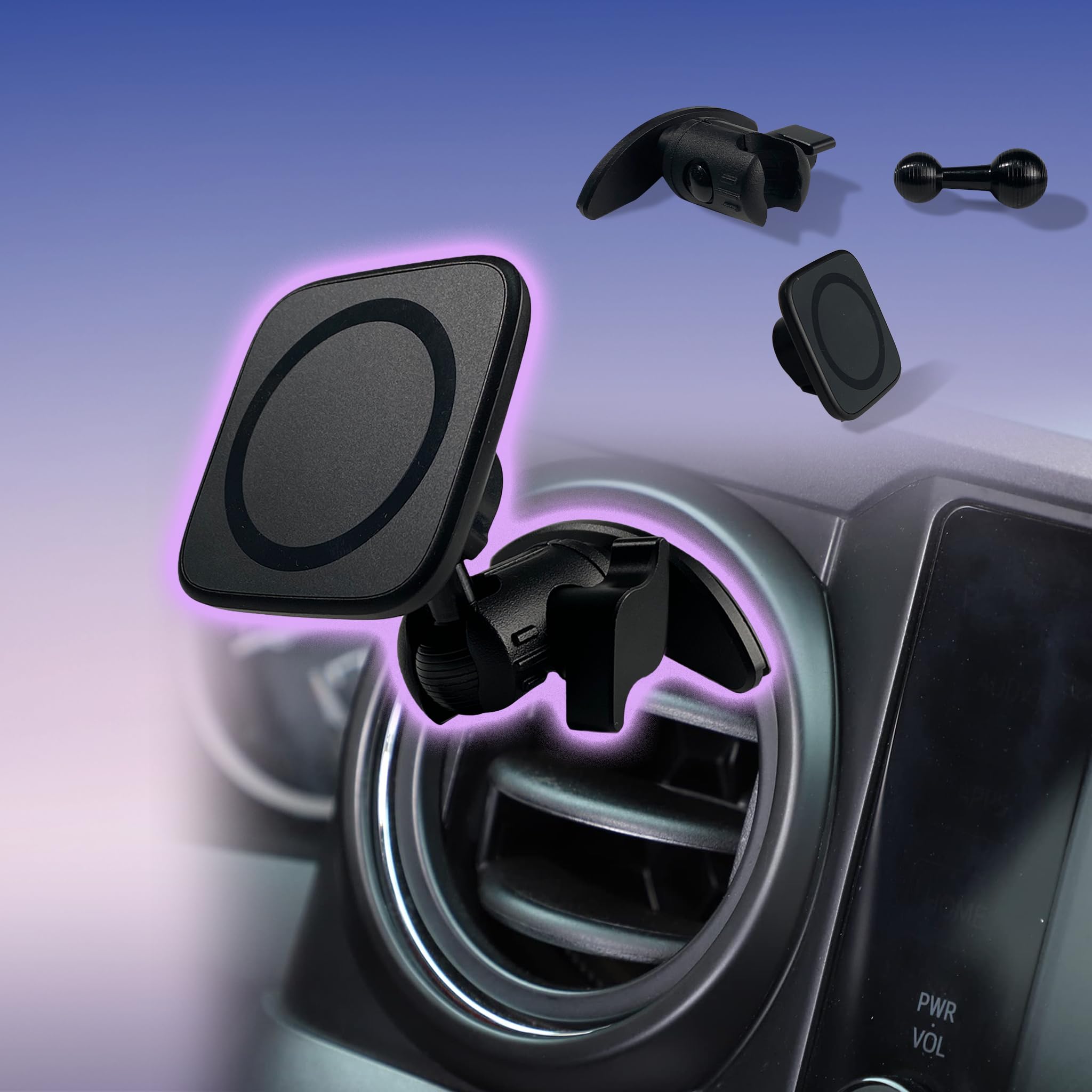 EUEKY Magnetic Air Vent Phone Mount for 2013-2018 Wrangler 2014-2021 Tundra 2016-2023 Tacoma -Magnet Phone Holder Fit for