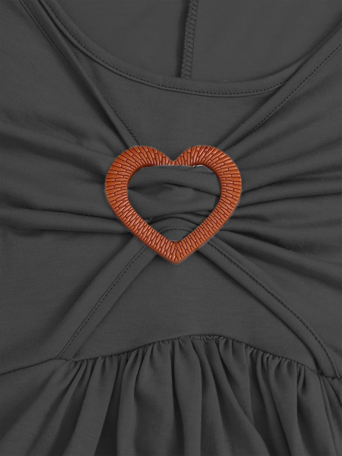 Bengbobar Womens Fall Crewneck Long Sleeve Dress Casual Cute Heart Tiered Swing Ruffle A Line Flowy Maxi Dresses with Pockets - Image 4