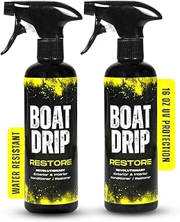Restore -Interior & Exterior Boat Cleaner with UV Protection- Restores, & Protects Trim, Vinyl, Plastic, Dashboard, & Seats - Water-Resistant, Made in USA