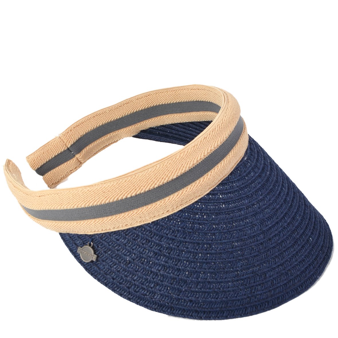Women Golf Sports Visor - Sun Hat Beach Straw Summer Visors Cap (Navy)