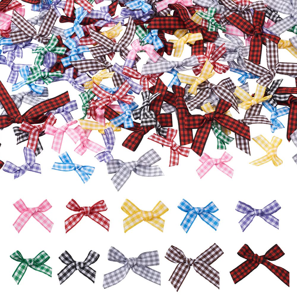 Nastro Raso Blu PH PandaHall 120 Pz Mini Fiocchi Di Nastro, Papillon Nero Cravatte Intrecciate Fiocco Regalo Artigianato Fiocchi Per Cucire Baby Shower Confezione Regalo Fiocco Per Abbellimento Cartoline Di Natale Nastro