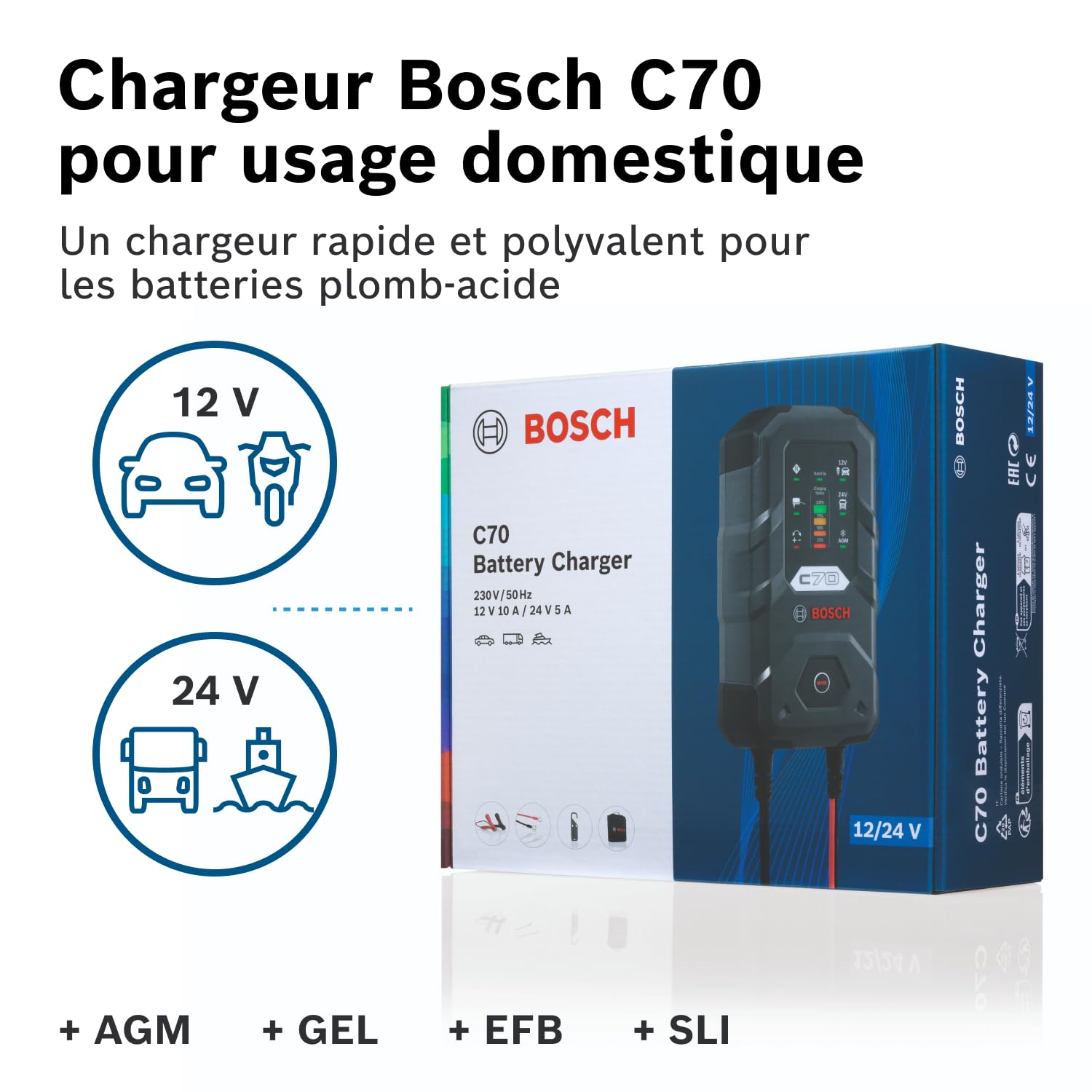 BOSCH Chargeur de Batterie 0189911070