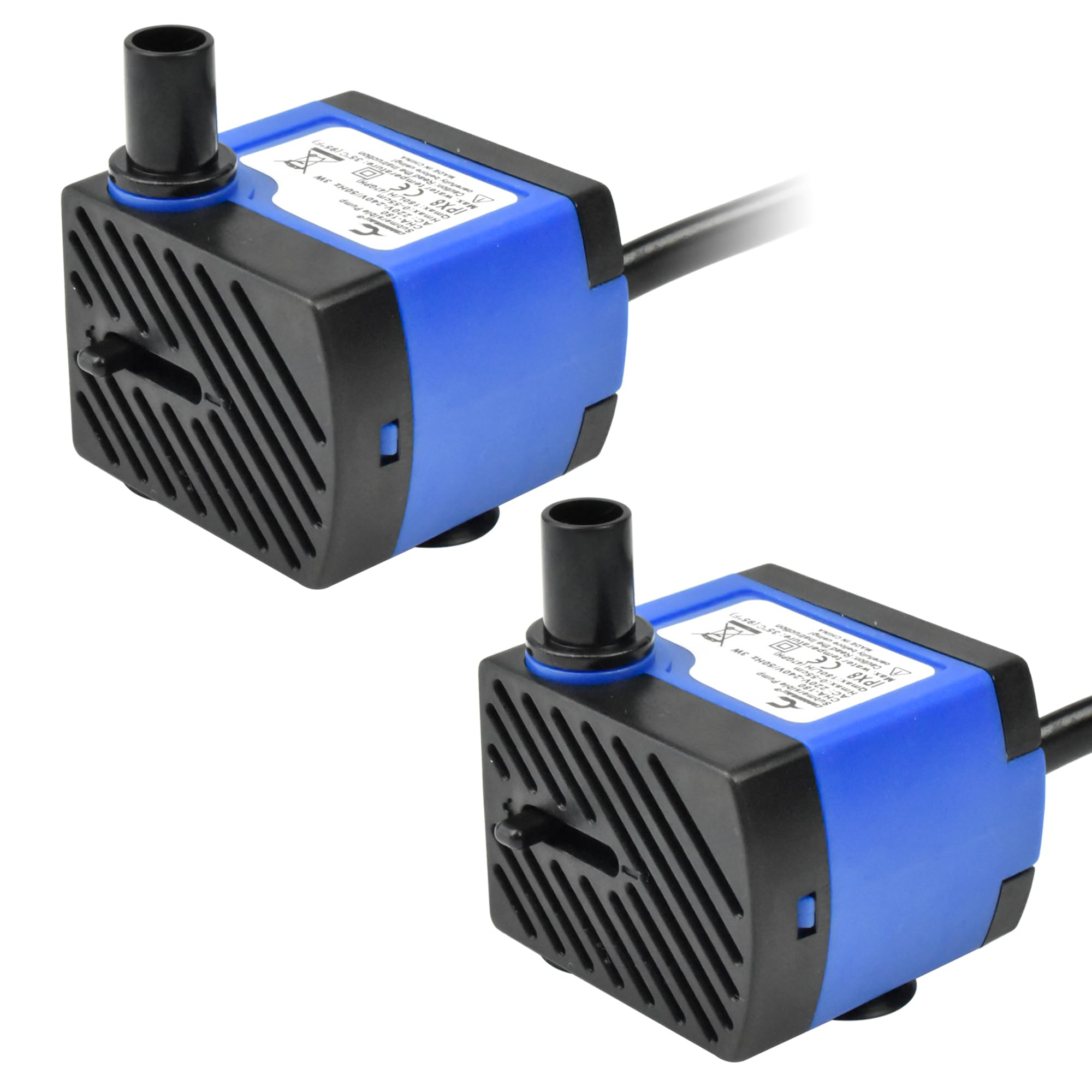 CONQUERALL 2PCS Bomba sumergible pequeña para fuentes de 74 GPH, 4W, 2.46 pies de altura, para acuarios y fuentes de agua