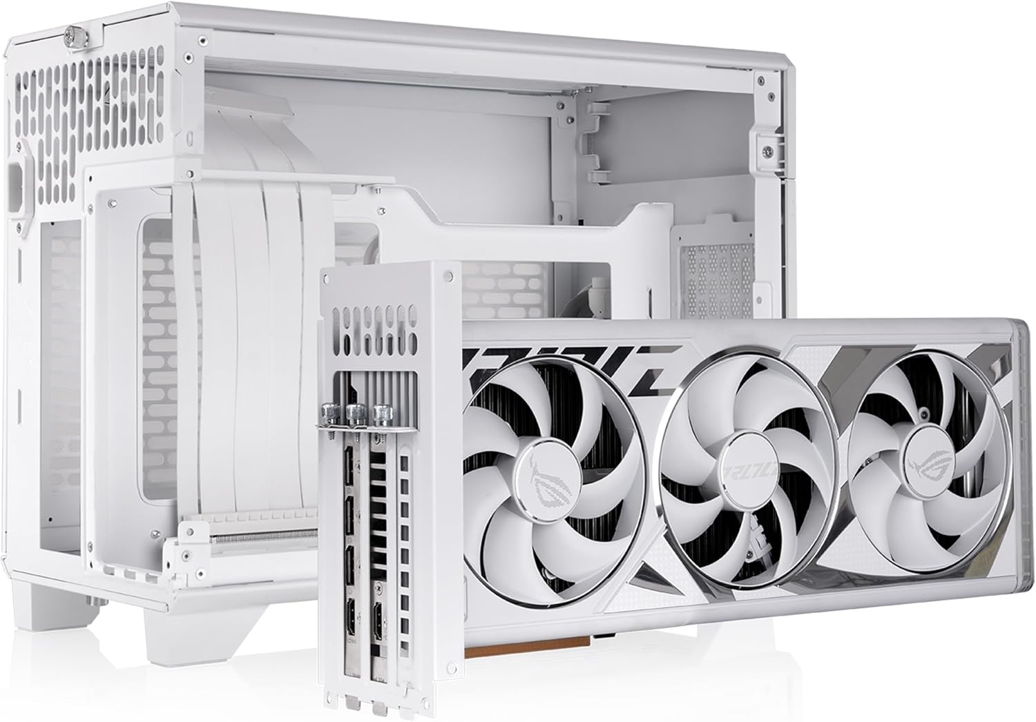 Thermaltake TR100 SFF Chassis; mITX Support; 18.9 Liters; PCIe 4.0 Riser Cable Included; 360mm GPU Clearance; 280mm Radiator Support; Removable PCIe Bracket; Snow; CA-11A-00S6NN-00