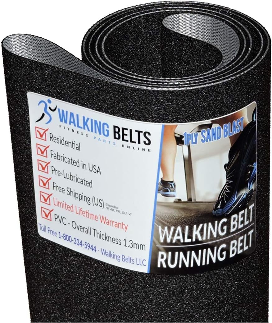 WALKINGBELTS LLC - Tunturi T20 (Before 2007-19.69" Belt Width) Treadmill Running Belt 1ply Sand Blast + Free 1oz Lube