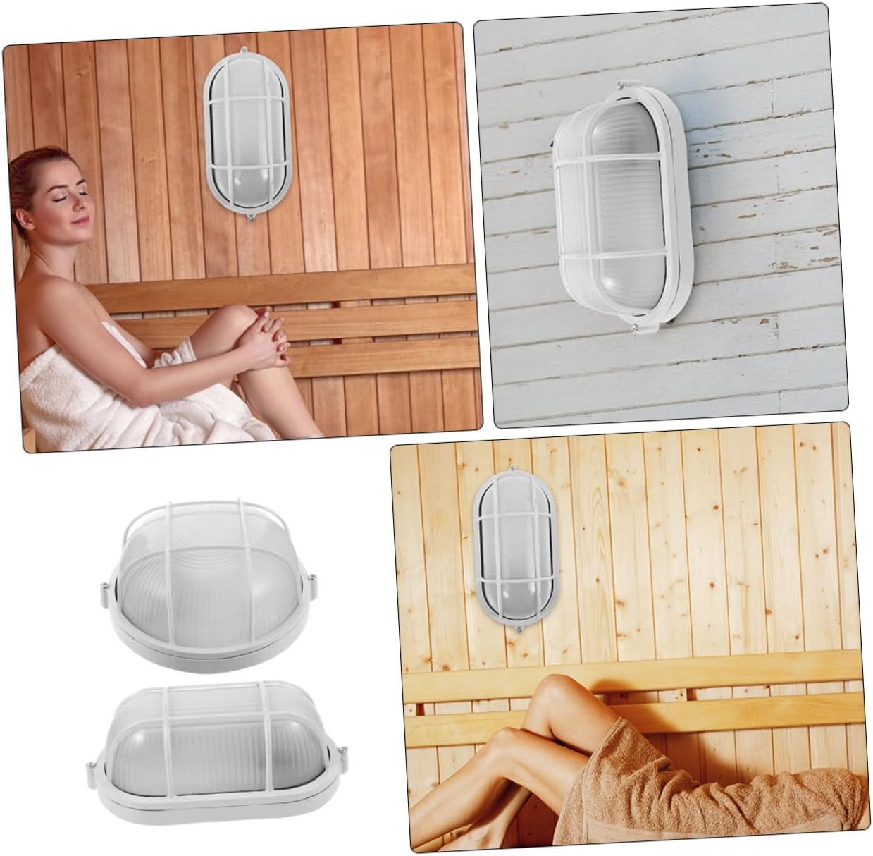 GALPADA 2pcs Sauna Room Light Wall Lamp for Steam Room Durable Design Easy Install Sauna Accessory for Warehouse and Corridor Use