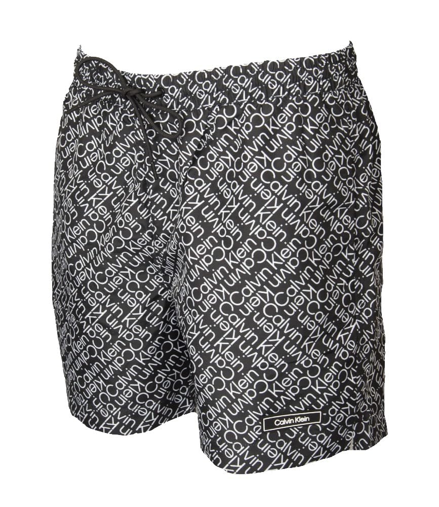 Calvin Klein Boxer Mare CK Piscina Uomo Swimwear con Logo Stampato Articolo KM0KM00813 Medium Drawstring