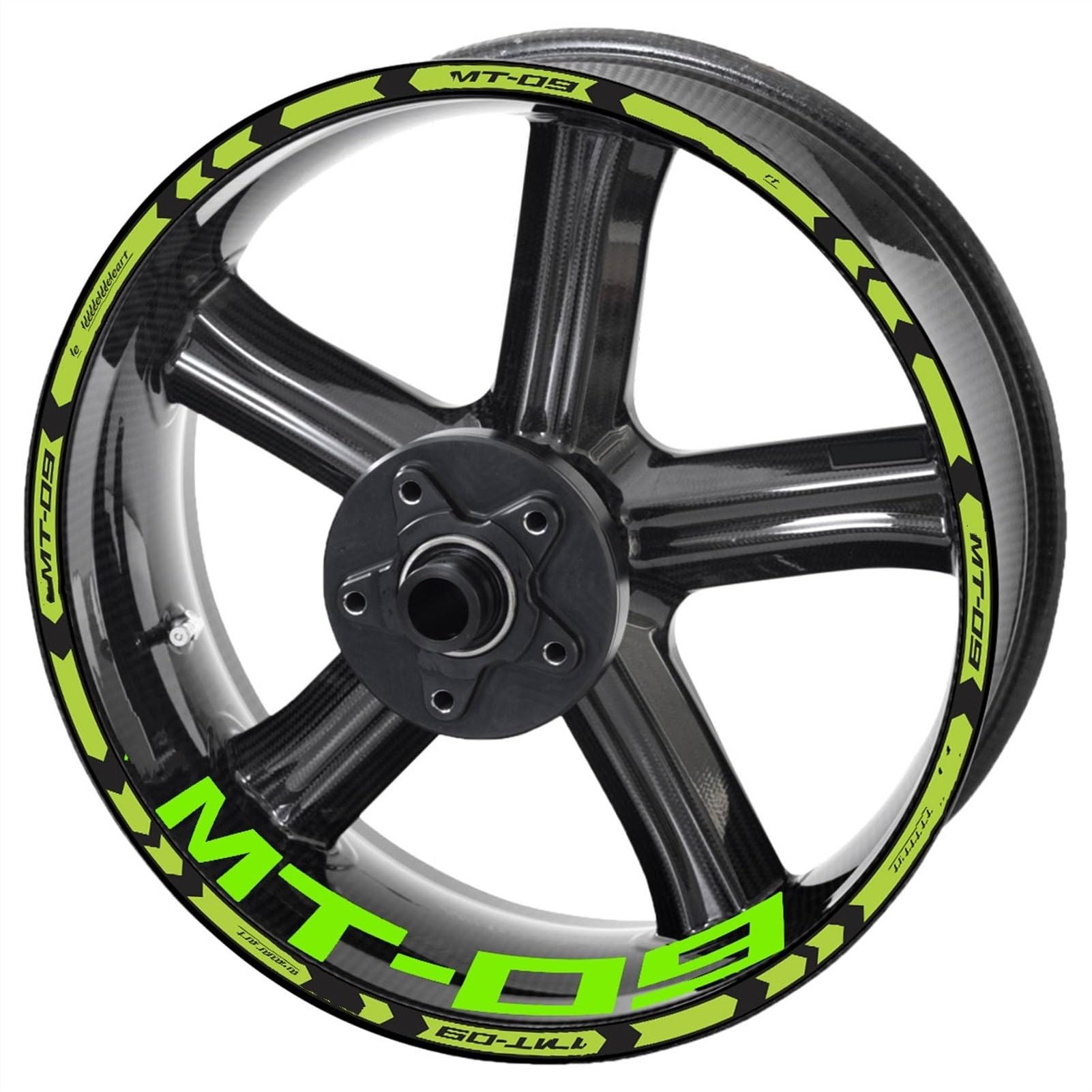 Motorcycle Racing Equipment Wheel Tire Rim Decoration Adhesive Reflective Decal Sticker for Yamaha Mt 09 Sp 2020 2021 Decorative(Color16)