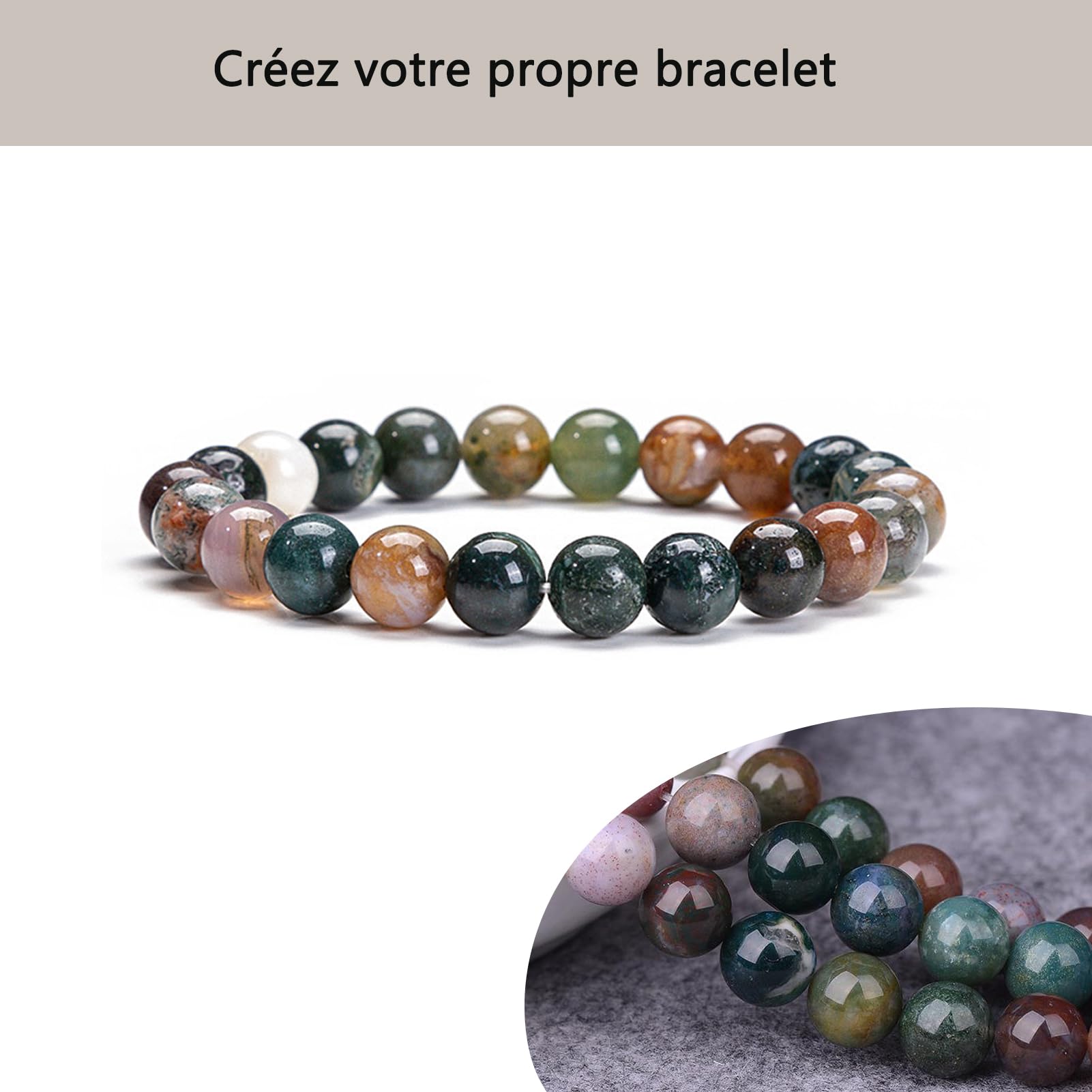 100 Perles Rondes 8mm Œil De Tigre Bleu Naturel - Pierres Précieuses Pour Bijoux DIY Bracelets Et Colliers