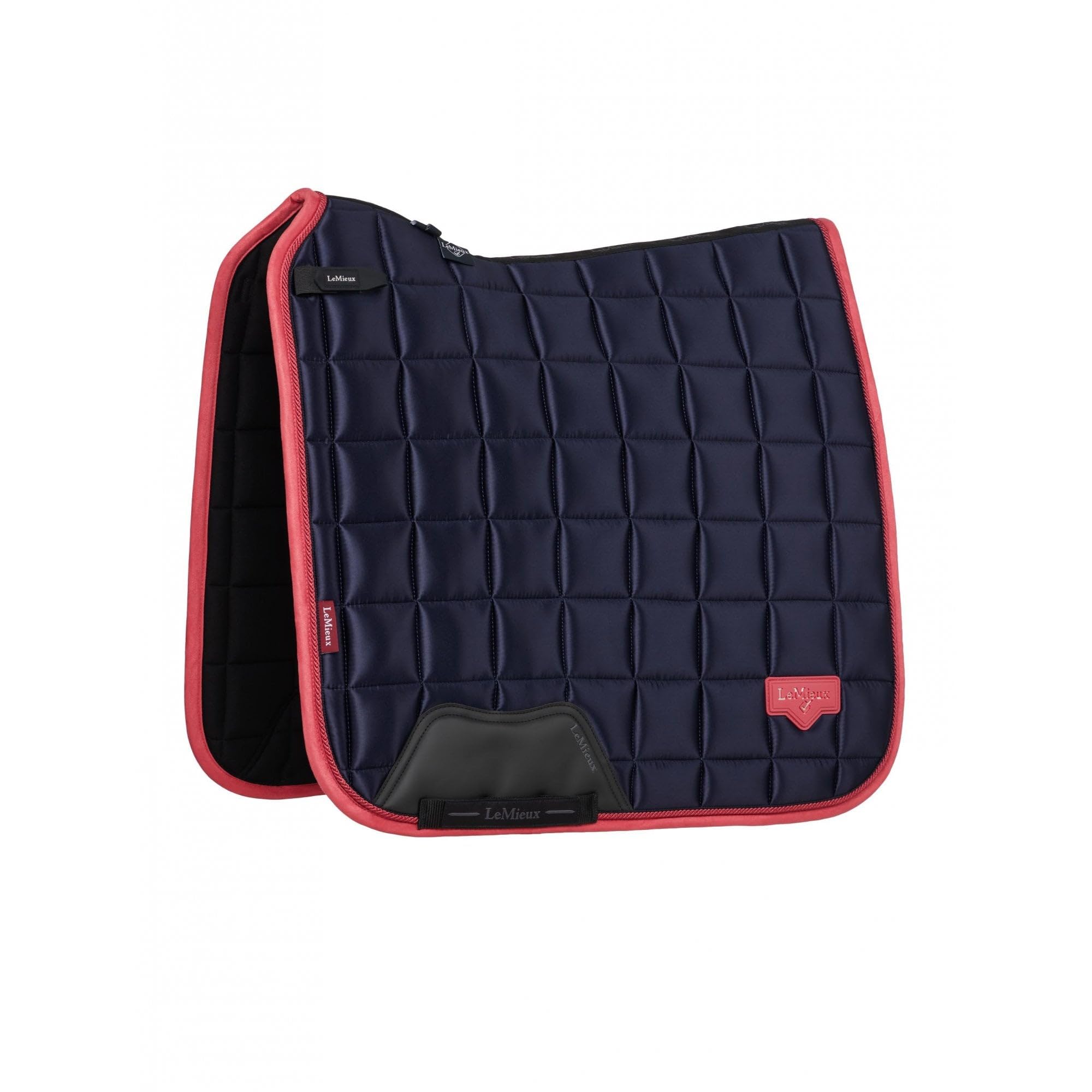 LeMieux Loire Classic Dressage Square - Navy/Cranberry - Large
