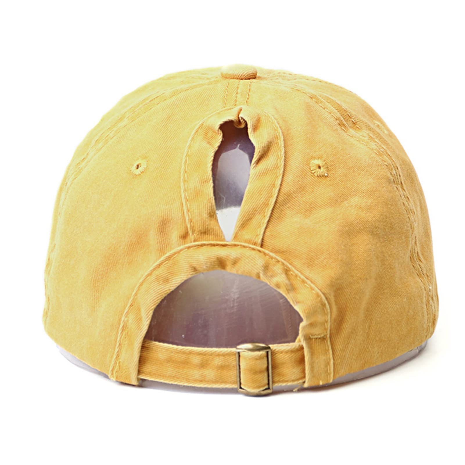 Panie Hollow Ponytail Baseball Cap Hat Cowboy Sun Hat Bawełna Sporty Zewnątrz Proste Retro Shade Casual Hat (Color : Black Cap, Size : One size)