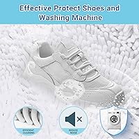 Vista 8 de Large Shoe Bag for Washing Machine, Two-Zone Design, 2 Mesh Pockets, One-Step Wash for Complete Cleaning, Durable Invisible Zipper Sneaker Laundry