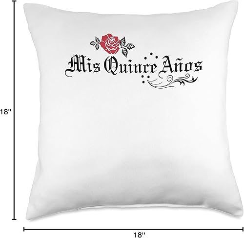 Miniatura 4 de 15 Birthday Quinceanera Gifts Sweet 15 Mexican Birthday Party Quinceanera Mis Quince Años - Almohada de 18 x 18 pulgadas, multicolor
