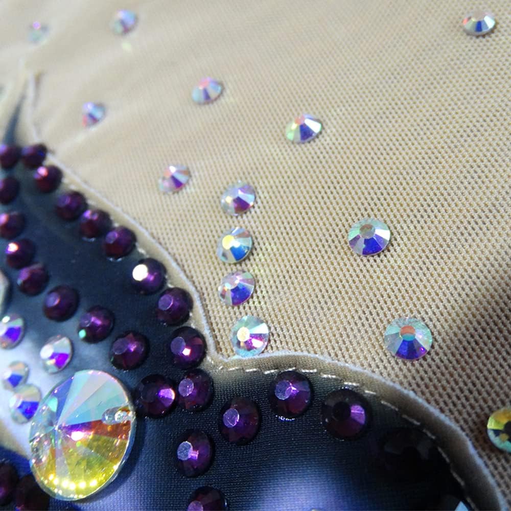 LIUHUO Girls Rhythmic Gymnastics Leotards Purple Women Dance Costumes Competition