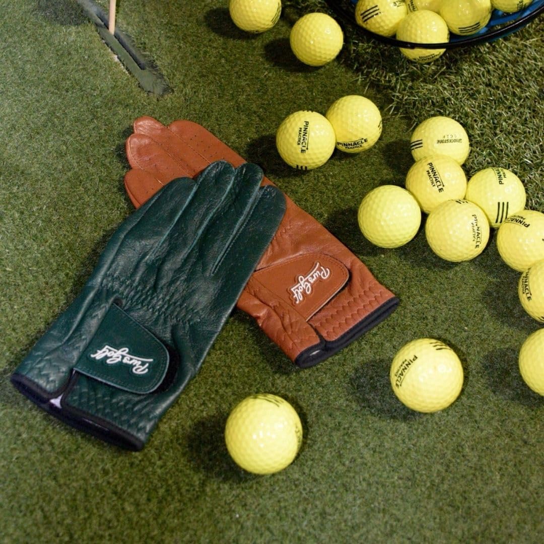 PUR3 – Lot de 2 gants de golf en cuir Cabretta pour homme | Collection Heritage avec marqueur de balle | Gant de golf pour homme main gauche et main droite