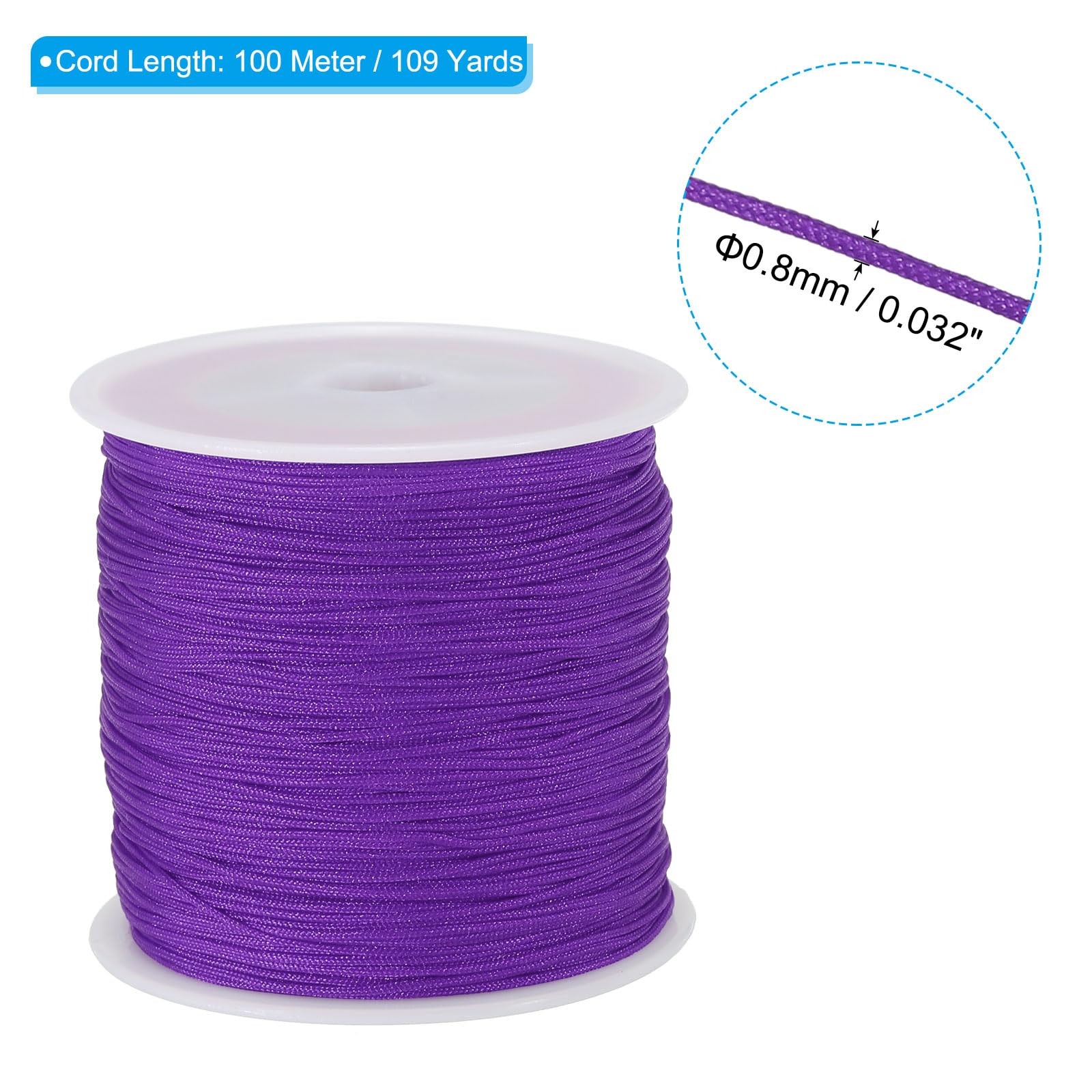 PATIKIL 0.8mm x 109 Yard Nylon Satin Cord - Image 2